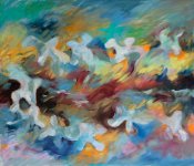 Země sobů, 105x90, Olej na plátně, 2019