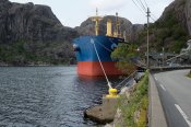 Jøssingfjord, námořní loď u silnice