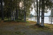 Večer v kempu Flåsjöstrandens