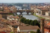 Florencie - řeka Arno a Ponte Vecchio, pohled z Piazzale Michelangelo